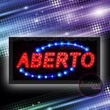 Painel De Led Letreiro Luminoso Placa Aberto - 110v - Importado