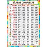 Painel De Lona Escolar Silabas Complexas 2- 100x070cm - Fabrika de festa