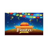 Painel de Lona Festa Junina Chapéu e Balões - Fabrika de festa