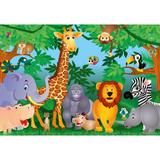Painel De Tecido Sublimado Animais Safári 01 - Fabrika de festa