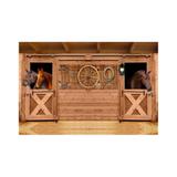 Painel de Tecido Sublimado Haras Estábulos Cavalo - Fabrika de festa