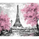 Painel de Tecido Sublimado Paris Torre Eiffel Pintura - Fabrika de festa