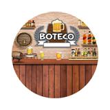 Painel De Tecido Sublimado Redondo Boteco 02 C/Elástico - Fabrika de festa