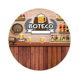 Painel De Tecido Sublimado Redondo Boteco 02 C/Elástico - Fabrika de festa
