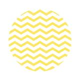 Painel De Tecido Sublimado Redondo Chevron Amarelo C/Elástico - Fabrika de festa