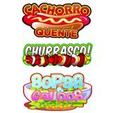 Painel Decorativo Cachorro Quente Churrasco e Sopas - Festabox
