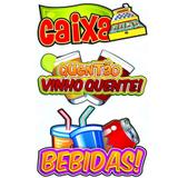 Painel Decorativo Caixa Quentão e Bebidas - Festabox