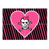 Painel Decorativo Caveira Rosa Duster - Festabox