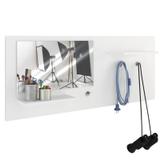 Painel Decorativo com Espelho Look Branco - Estilare