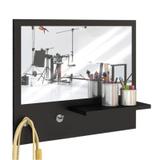 Painel Decorativo com Espelho Trend Preto - Estilare