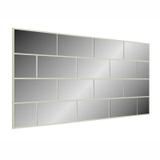 Painel Decorativo com Espelhos Quadriculados - Off White - Dalla costa