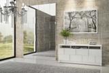 Painel Decorativo Escala 3D 180cm - Dalla Costa - Off White/ Espelho