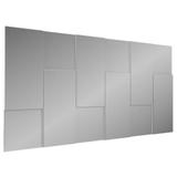 Painel Decorativo Escala 3D 180cm TB97 Off White/Espelho Dalla Costa