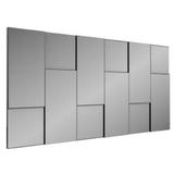 Painel Decorativo Escala 3D 180cm TB97 Preto/Espelho Dalla Costa