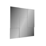 Painel Decorativo Escala 3D 90cm - Dalla Costa - Off White/ Espelho