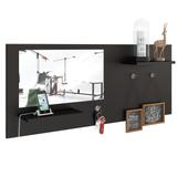 Painel Decorativo Look Preto Com Espelho BR20_PR Estilare