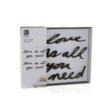 Painel Decorativo Love Is All You Need 41x33cm Preto - Casa etna