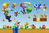 Painel decorativo Mario Bros 150x100cm - X4adesivos