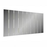Painel Decorativo MDF com Espelhos - Off White - Dalla costa