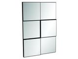 Painel Decorativo Quadriculado 3D 50cm - Dalla Costa - Preto Brilho/ Espelho