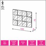 Painel Decorativo Quadriculado Espelhado 100x75cm TB87 Dalla Costa