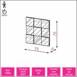 Painel Decorativo Quadriculado Espelhado 75x75cm TB86 Dalla Costa
