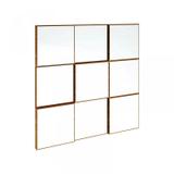 Painel Decorativo Quadriculado Espelhado MDF - Freijo - Dalla costa