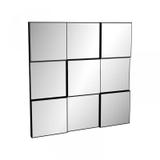Painel Decorativo Quadriculado Espelhado MDF - Preto - Dalla costa