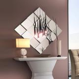 Painel Espelhado Decorativo 78cmx78cm Liverpool Siena Móveis Preto