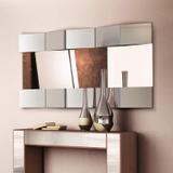 Painel Espelhado Decorativo Gênova Siena Móveis Preto
