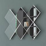Painel Espelho Decorativo Quadriculado em MDF - Off White - Dalla costa