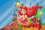 Painel Festa A Pequena Sereia 150x100cm - X4adesivos