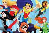 Painel Festa DC Super Hero Girls 150x100cm - X4adesivos