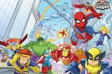 Painel Festa Super Squad Heroes 150x100cm - X4adesivos