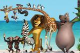 Painel lona festa Madagascar 150x100cm - X4adesivos