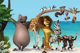 Painel lona festa Madagascar 150x100cm - X4adesivos