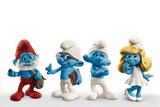 Painel lona Festa Smurfs 150x100cm - X4adesivos