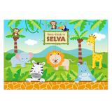 Painel para Decoração Bem-Vindo à Selva Junco - Festabox