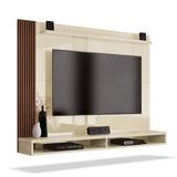 Painel Para TV até 50 Polegadas Dijon Ripado c/ Prateleira Off White / Naturale - EDN Móveis