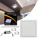 Painel Plafon Luminária Led Quadrado 25W 6000K Branco Frio Bivolt Com Reator Sobrepor Teto - Prime