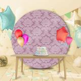 Painel Redondo em Jacquard Violeta Medalhão - Jacquard tradicional
