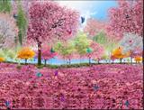 Painél sublimado em tecido - Jardim Encantado 1x1,50 - T m decor