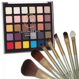 Paleta de Sombras Catharine Hill + Kit com 7 Pincéis