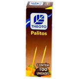 Palito de Dente Madeira Theoto 100 Unidades