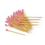 Palito p Enfeitar Doces e Salgados Pedra Rosa Claro 50 unidades - Festabox