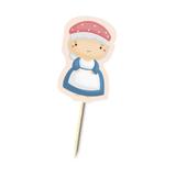 Palito Pick Decorativo Chapéuzinho Vermelho Vovó 10 unidades Duster - Festabox