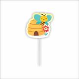 Palito Pick Decorativo Colméia Abelhinha 10 unidades Duster