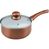 Panela 18cm Cerâmica com Tampa de Vidro Lumina Casa do Chef Cobre