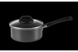Panela 20cm Antiaderente com Tampa de Vidro Garlic Brinox Grafite