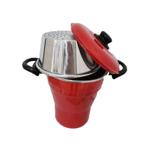 Panela a Vapor Alumínio Vermelho 18 - Capricho